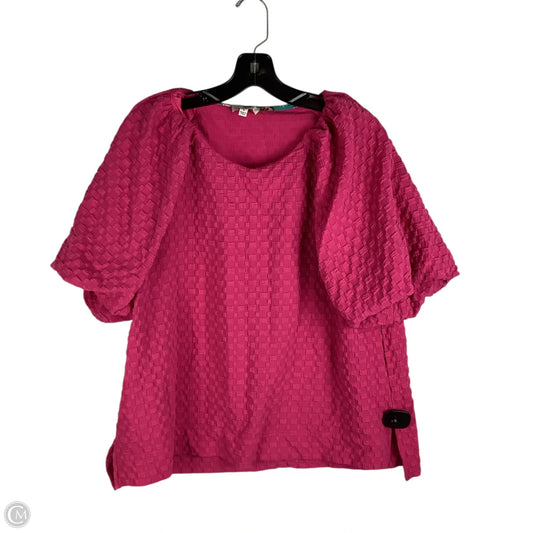 Top Short Sleeve By Umgee In Pink, Size: S (generous loose fit)