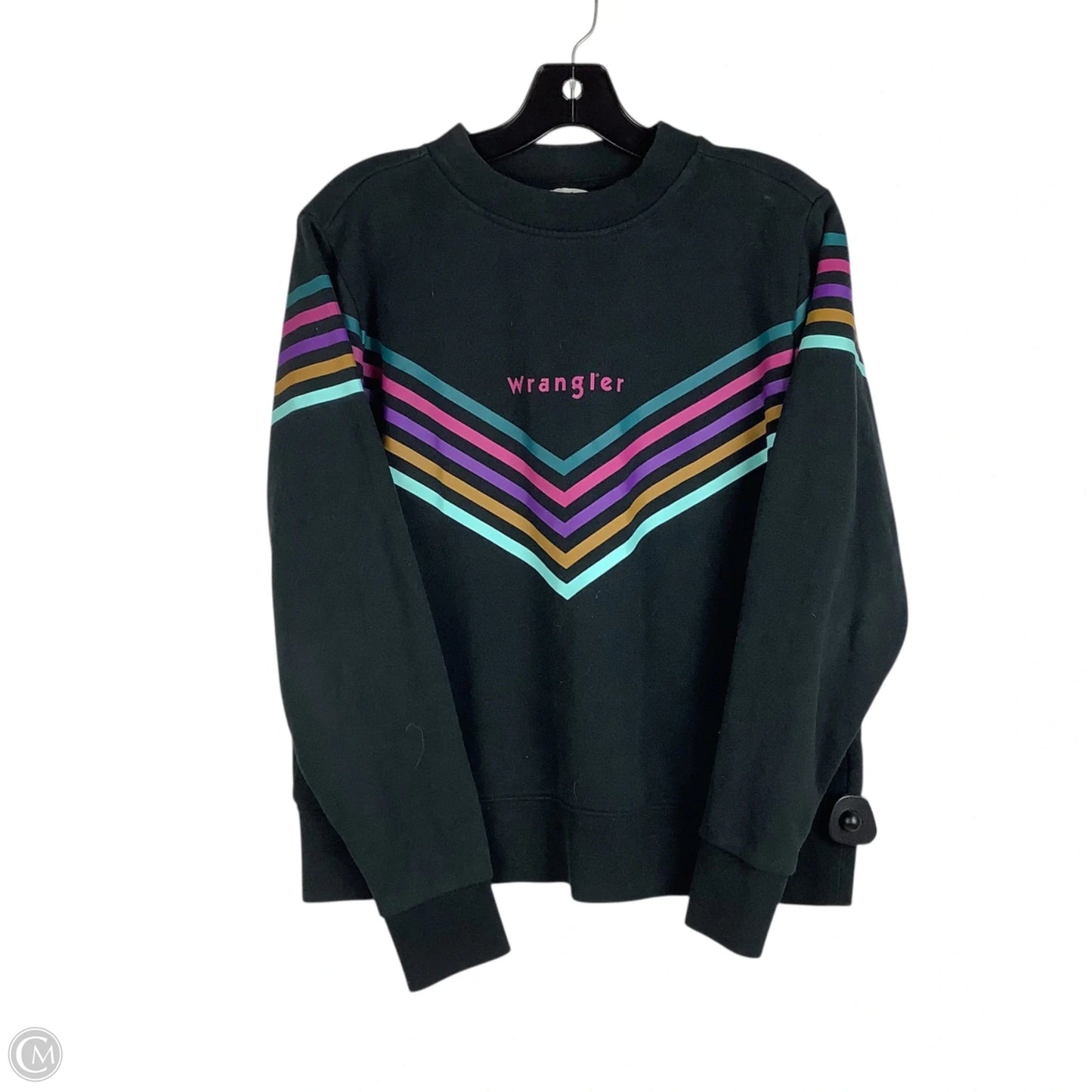 Sweatshirt Crewneck By Wrangler In Black, Size: S