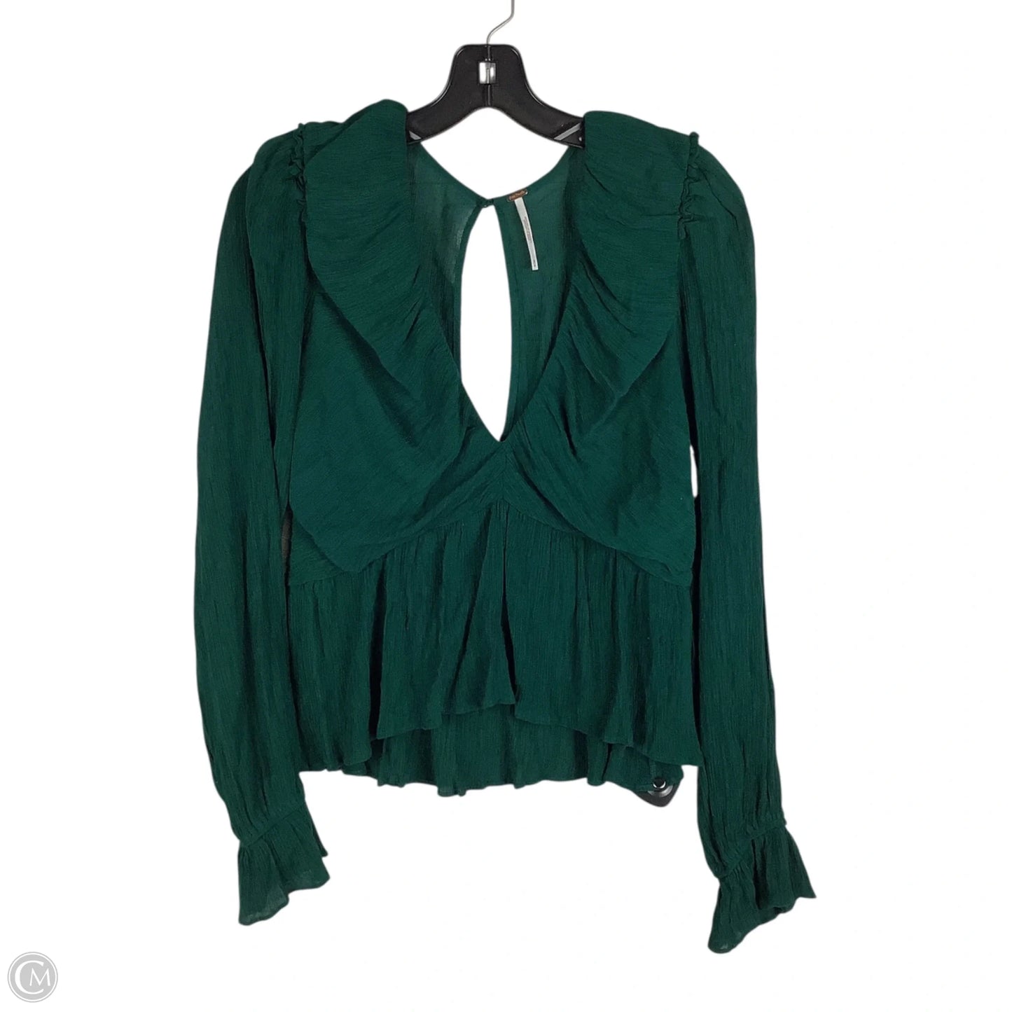 Top Long Sleeve By Free People In Green, Size: M