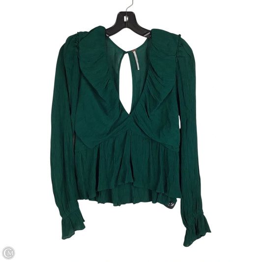 Top Long Sleeve By Free People In Green, Size: M