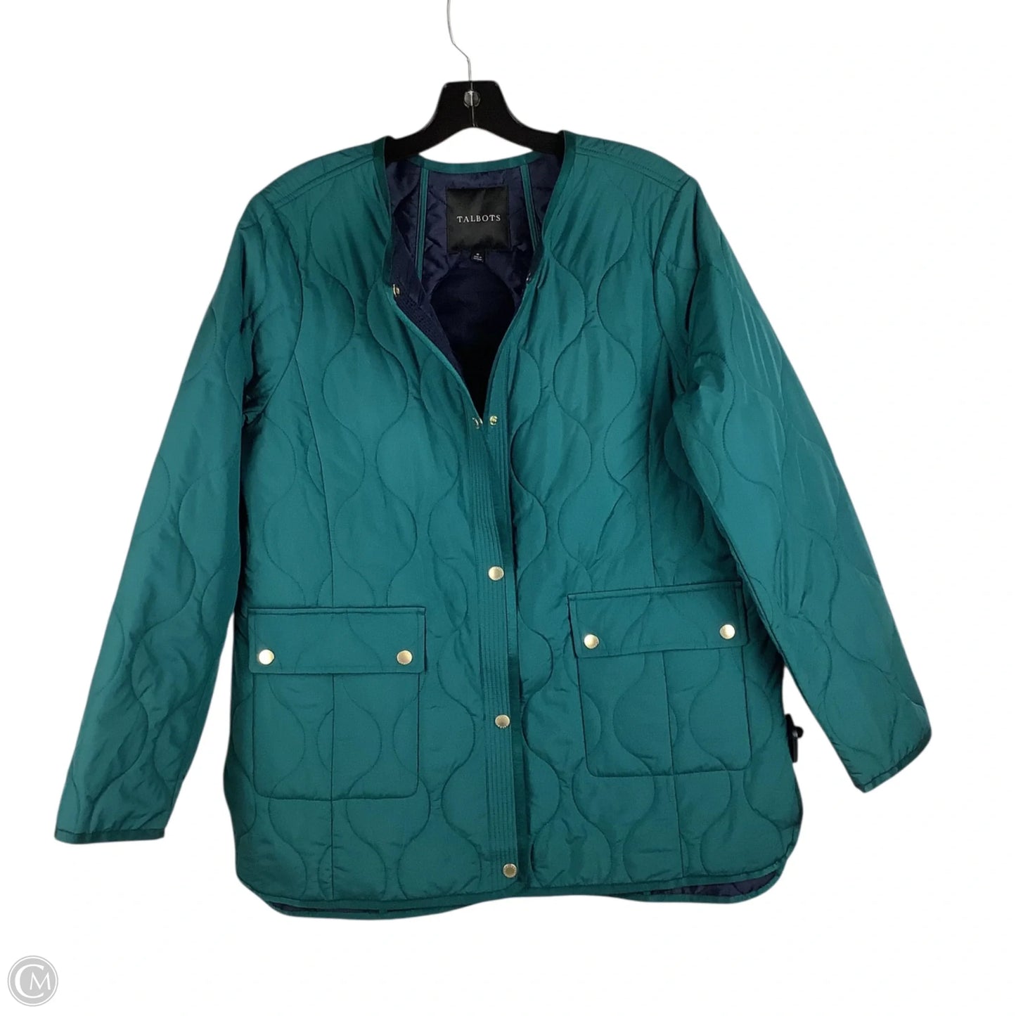 Jacket Puffer & Quilted By Talbots In Green, Size: M