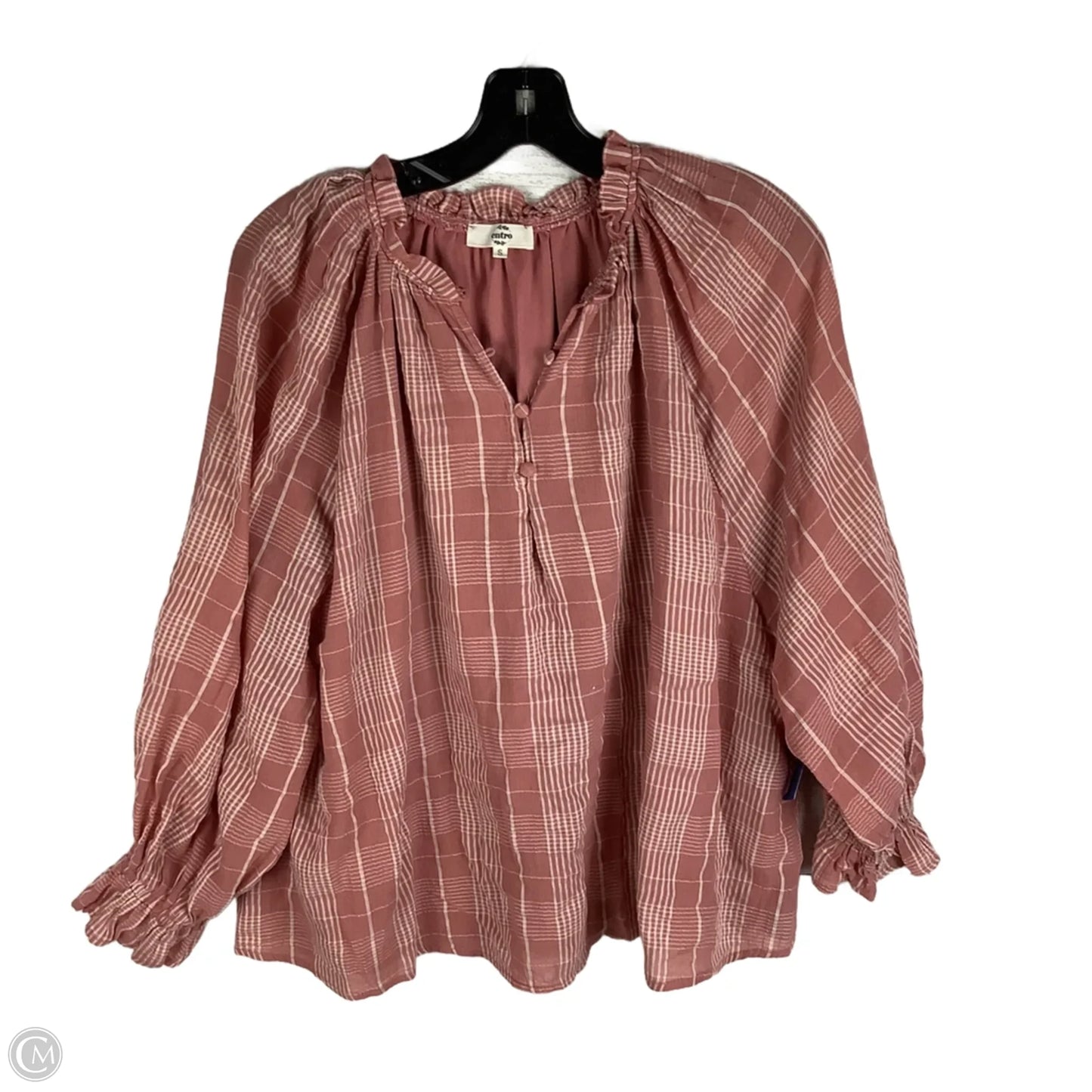 Top Long Sleeve By Entro In Pink, Size: S