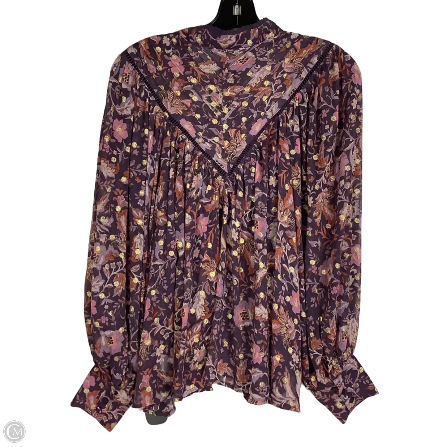 Top Long Sleeve By Olivaceous In Purple, Size: M