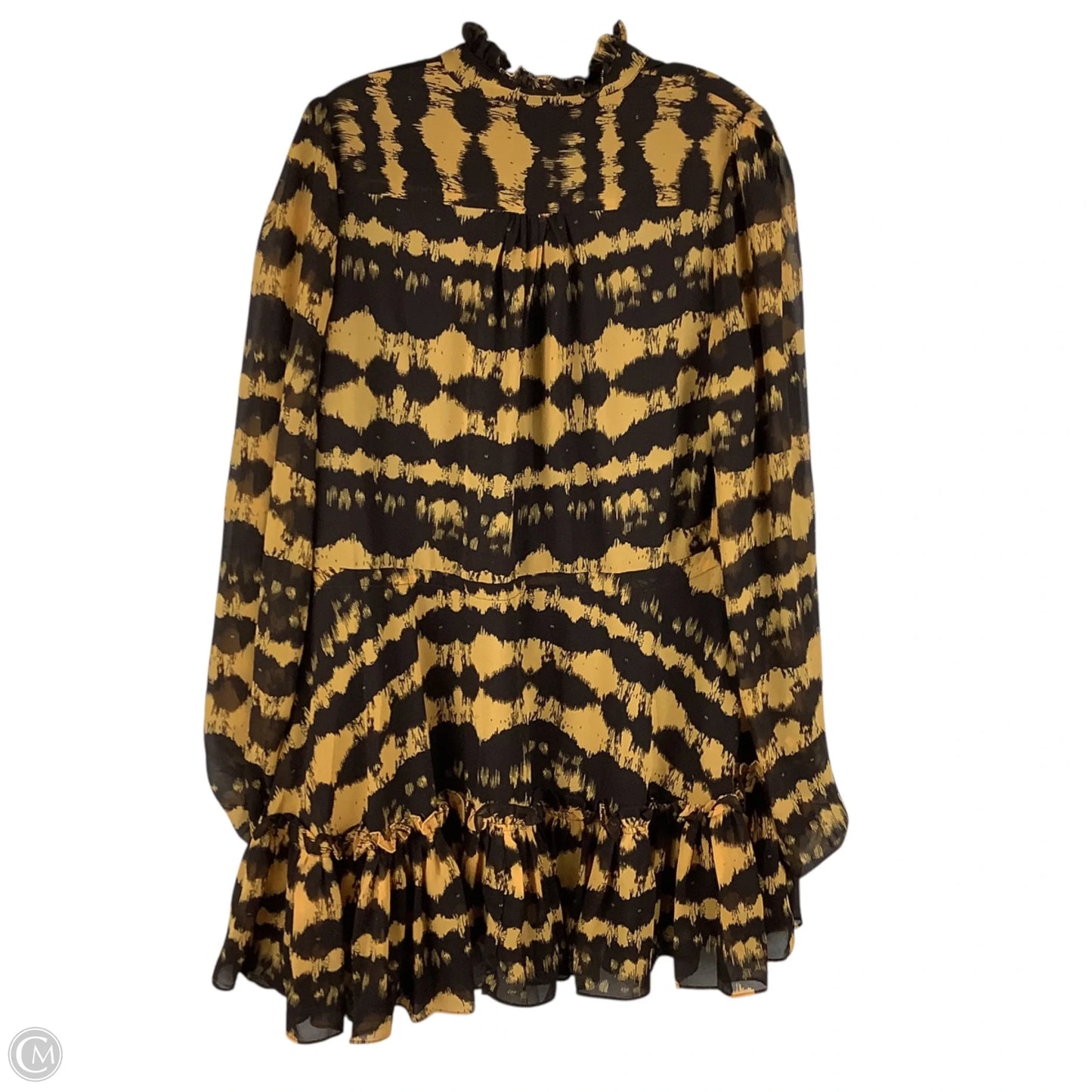 Dress Casual Short By Buddy Love In Brown & Yellow, Size: L