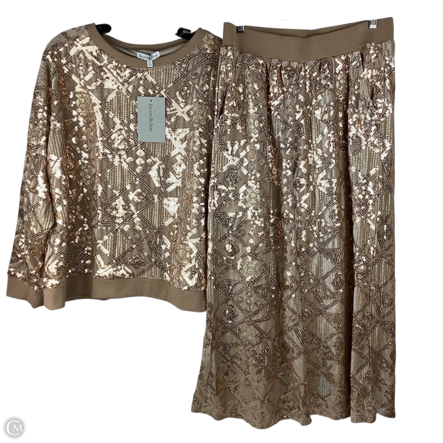 Pants Set 2pc By See And Be Seen In Brown, Size: L