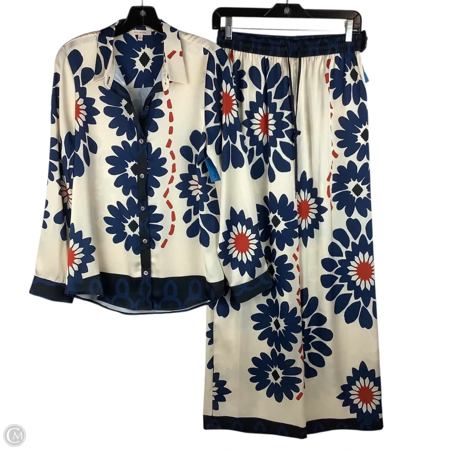 Pants Set 2pc By Skies Are Blue In Floral Print, Size: S