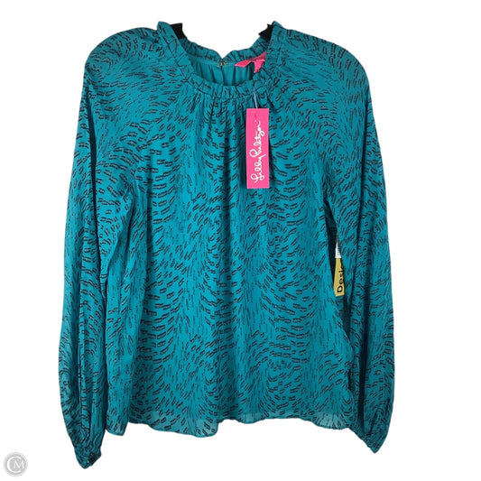Top Long Sleeve Designer By Lilly Pulitzer In Blue, Size: S