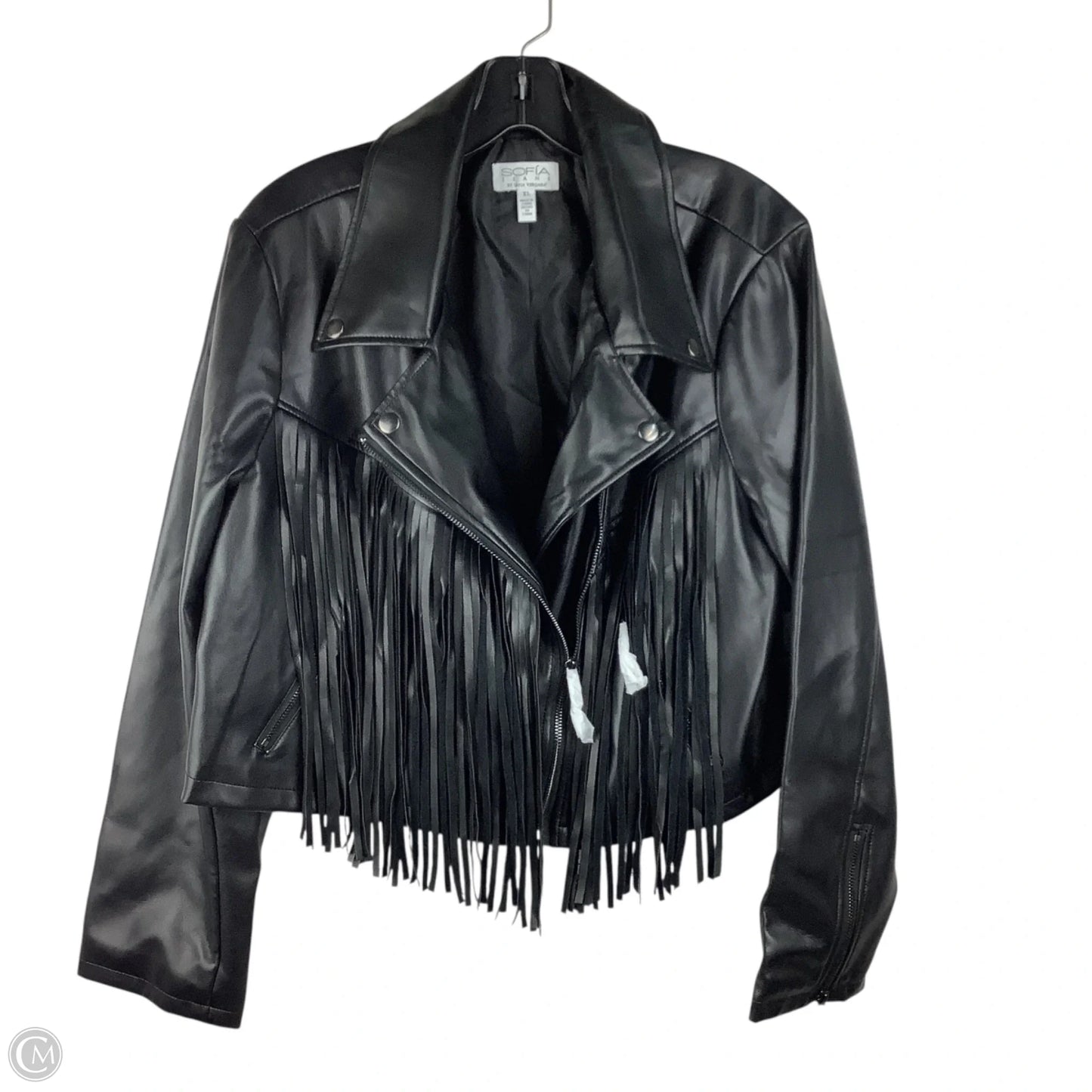 Jacket Leather By Sofia By Sofia Vergara In Black, Size: Xl