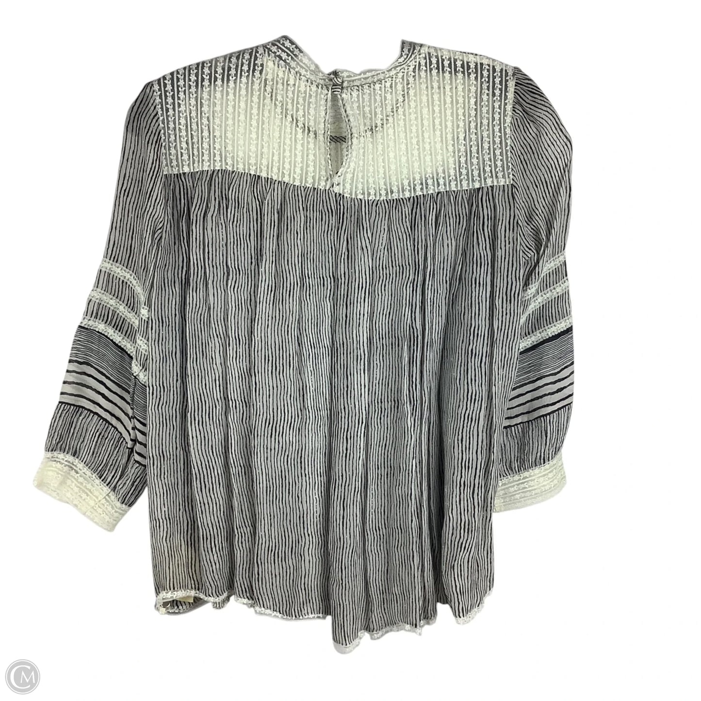 Top Long Sleeve By Floreat In Striped Pattern, Size: M