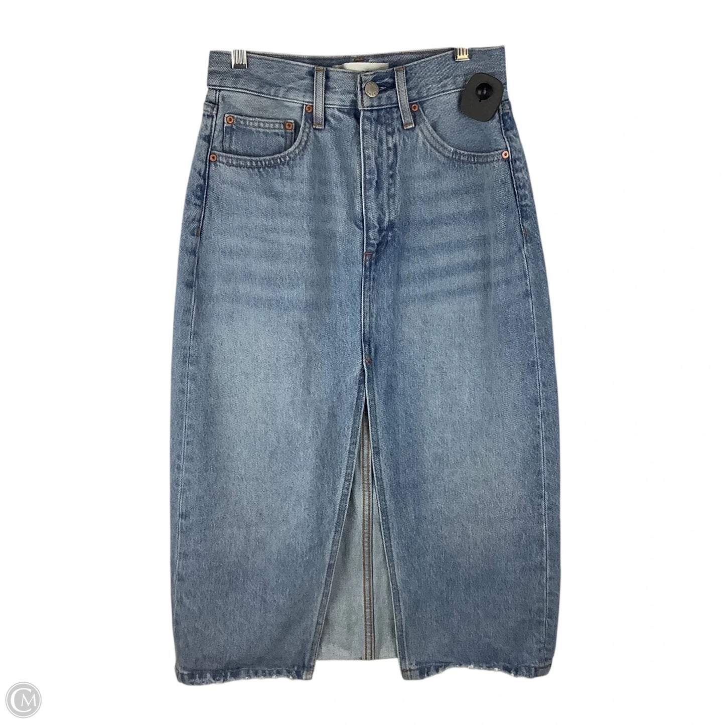 Skirt Midi By Cmc In Blue Denim, Size: 0