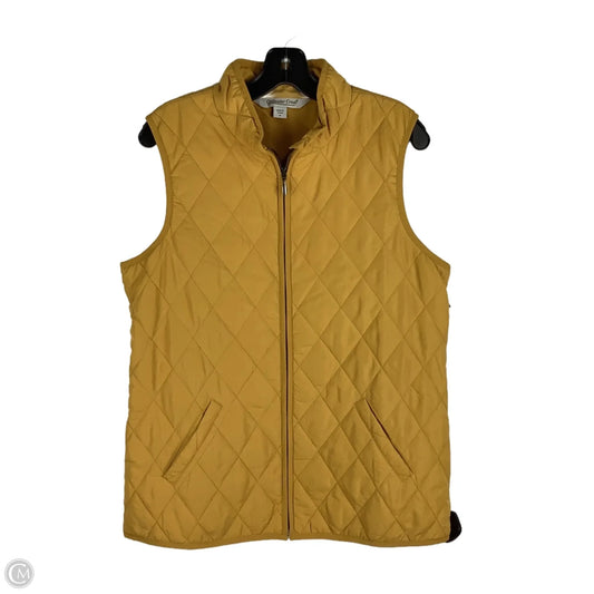 Vest Puffer & Quilted By Coldwater Creek In Yellow, Size: M