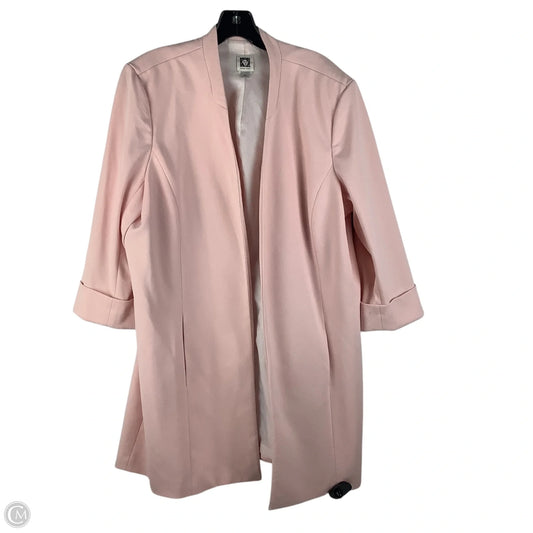 Blazer By Anne Klein In Pink, Size: Xl