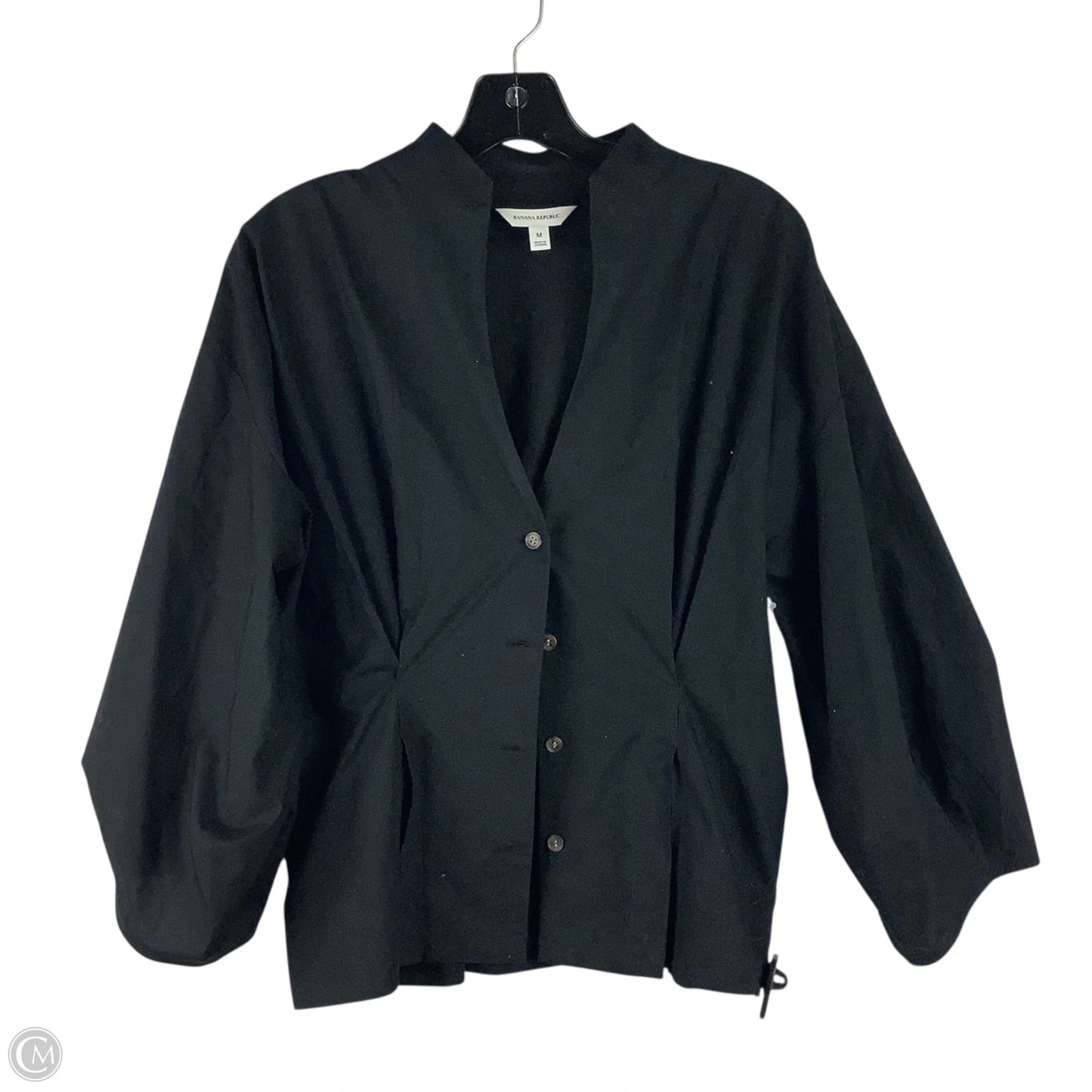 Top Long Sleeve By Banana Republic In Black, Size: M