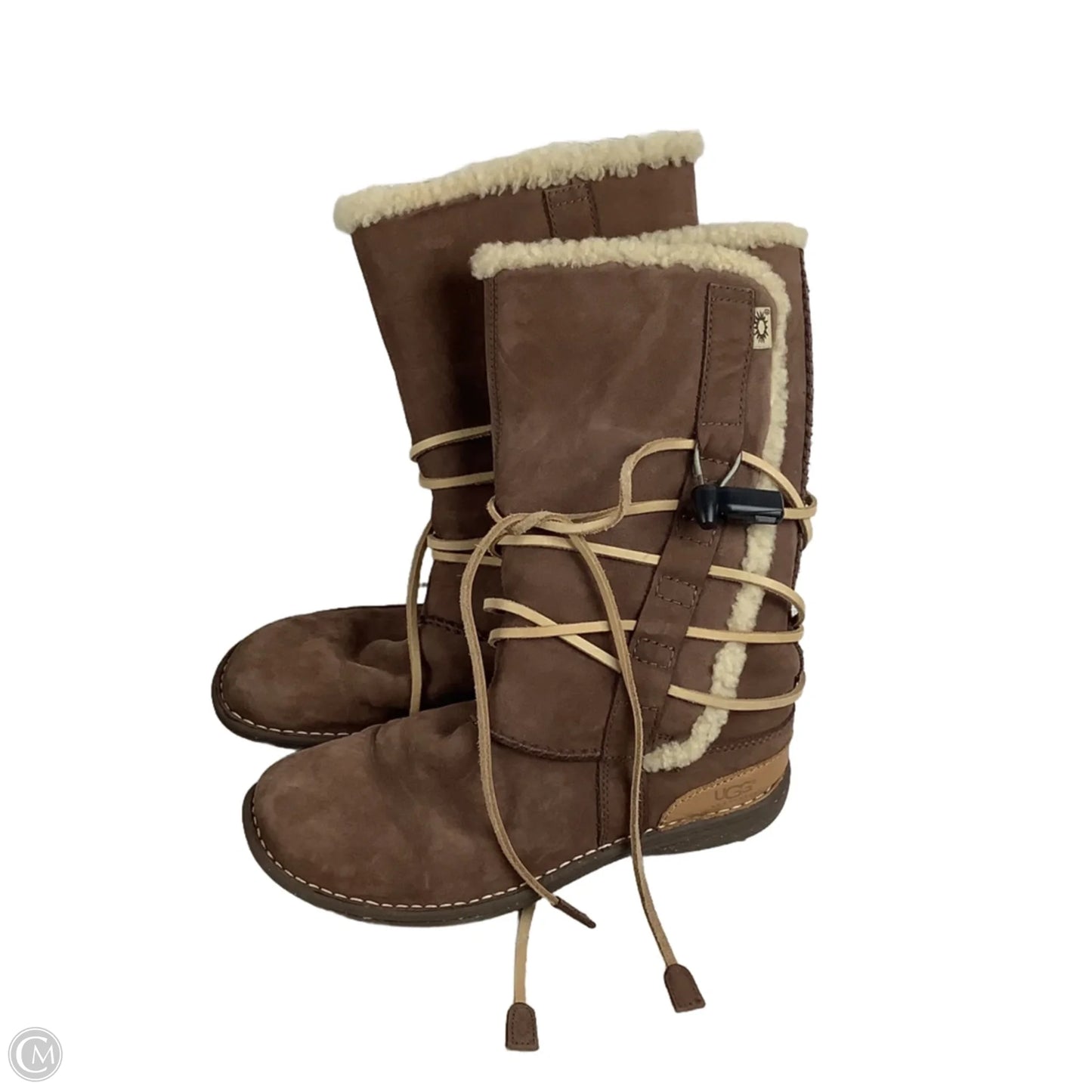 Boots Designer By Ugg In Brown, Size: 10