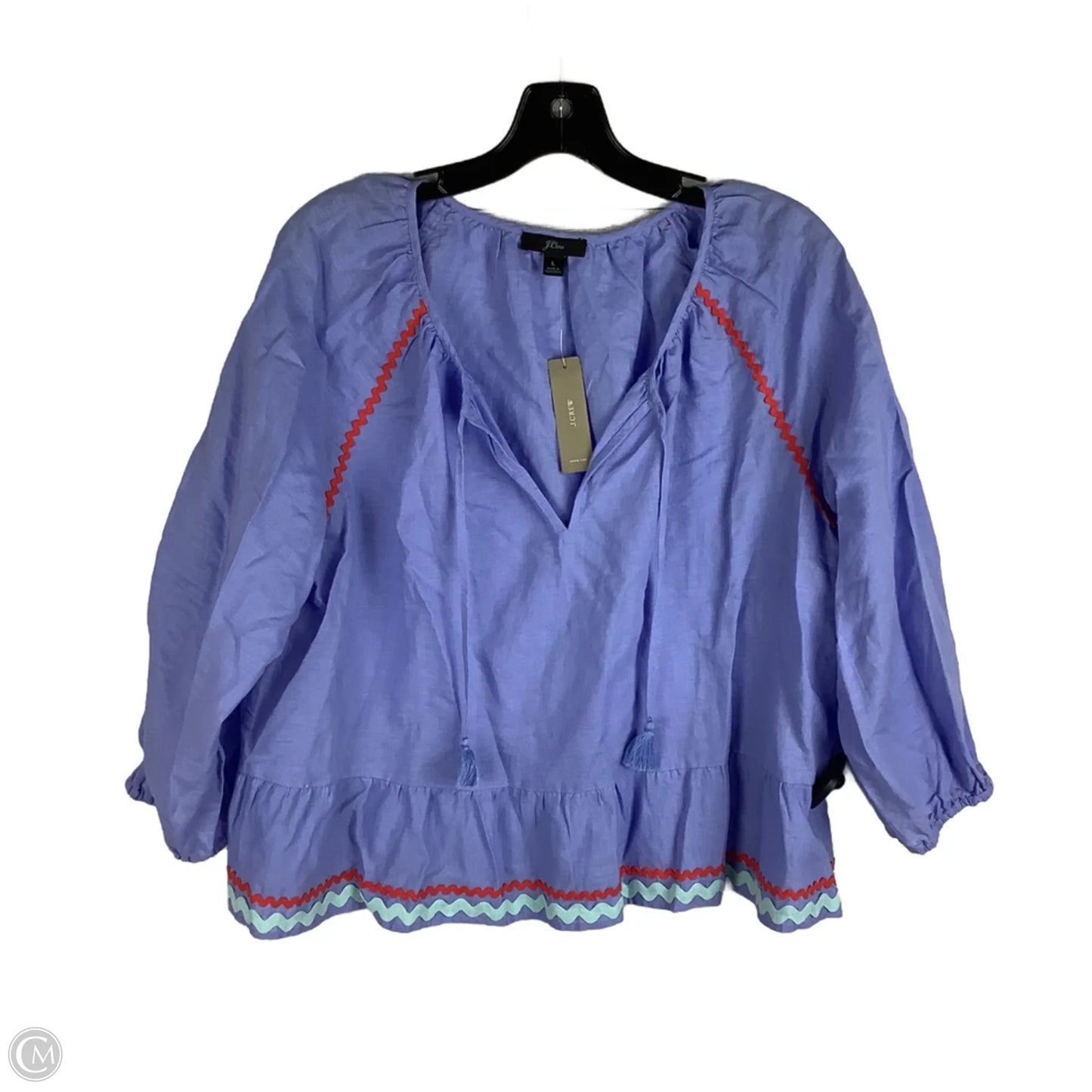 Top Long Sleeve By J. Crew In Blue, Size: L