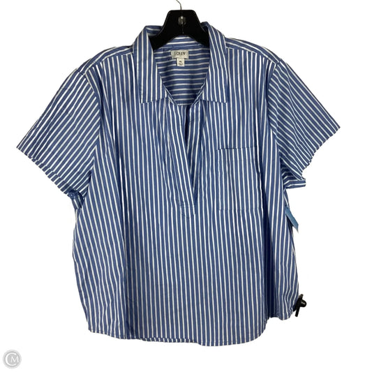 Top Short Sleeve By J. Crew In Striped Pattern, Size: Xl