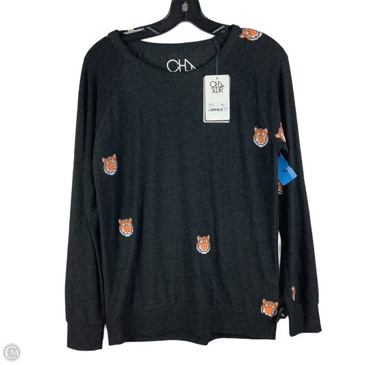 Top Long Sleeve By Chaser In Grey, Size: L