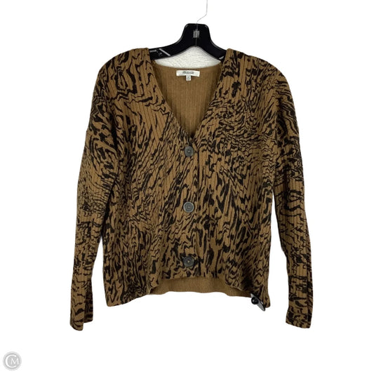 Sweater Cardigan By Madewell In Animal Print, Size: Xs