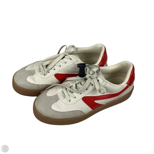 Shoes Sneakers By Dv In Cream & Red, Size: 8.5