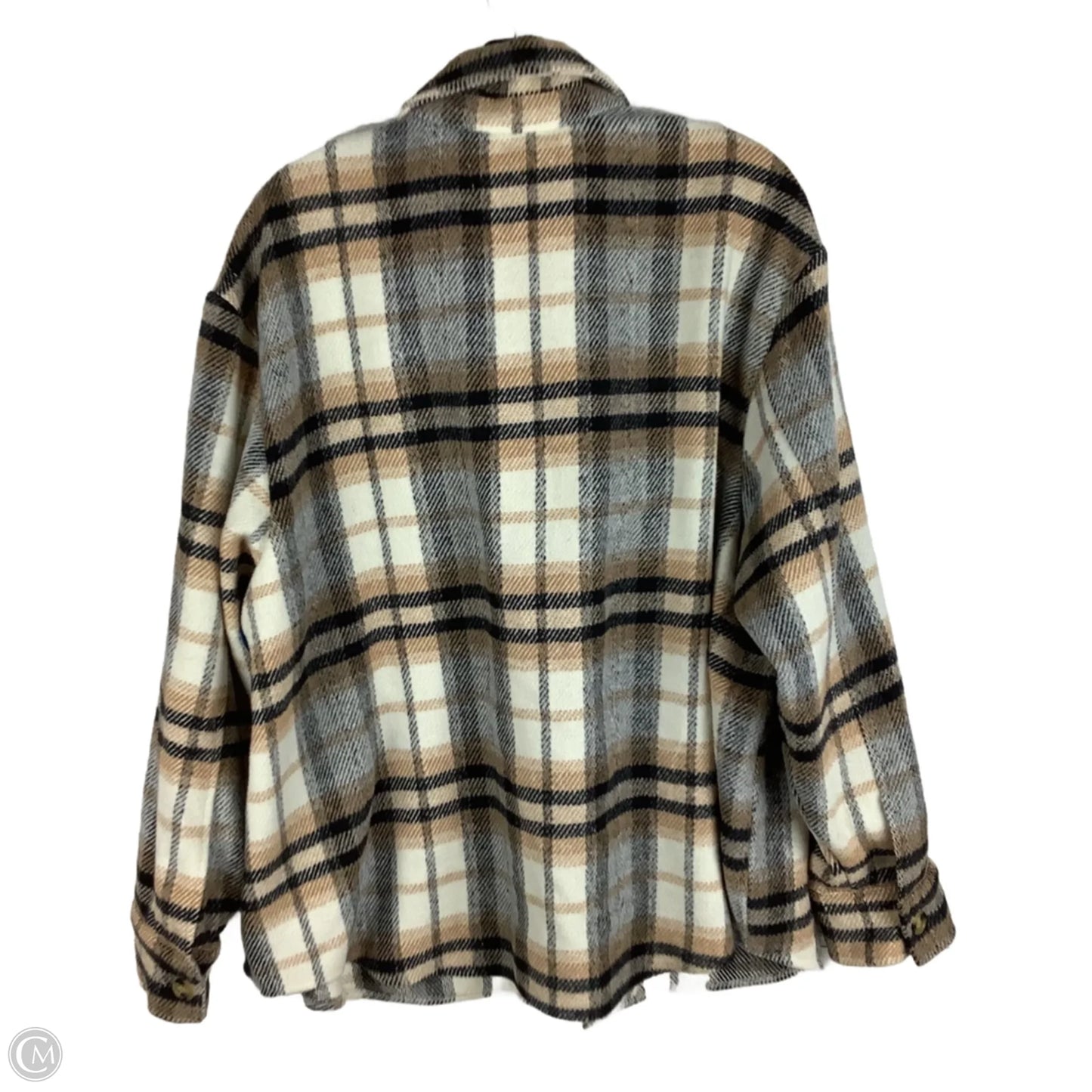 Jacket Shirt By Clothes Mentor In Plaid Pattern, Size: 2x