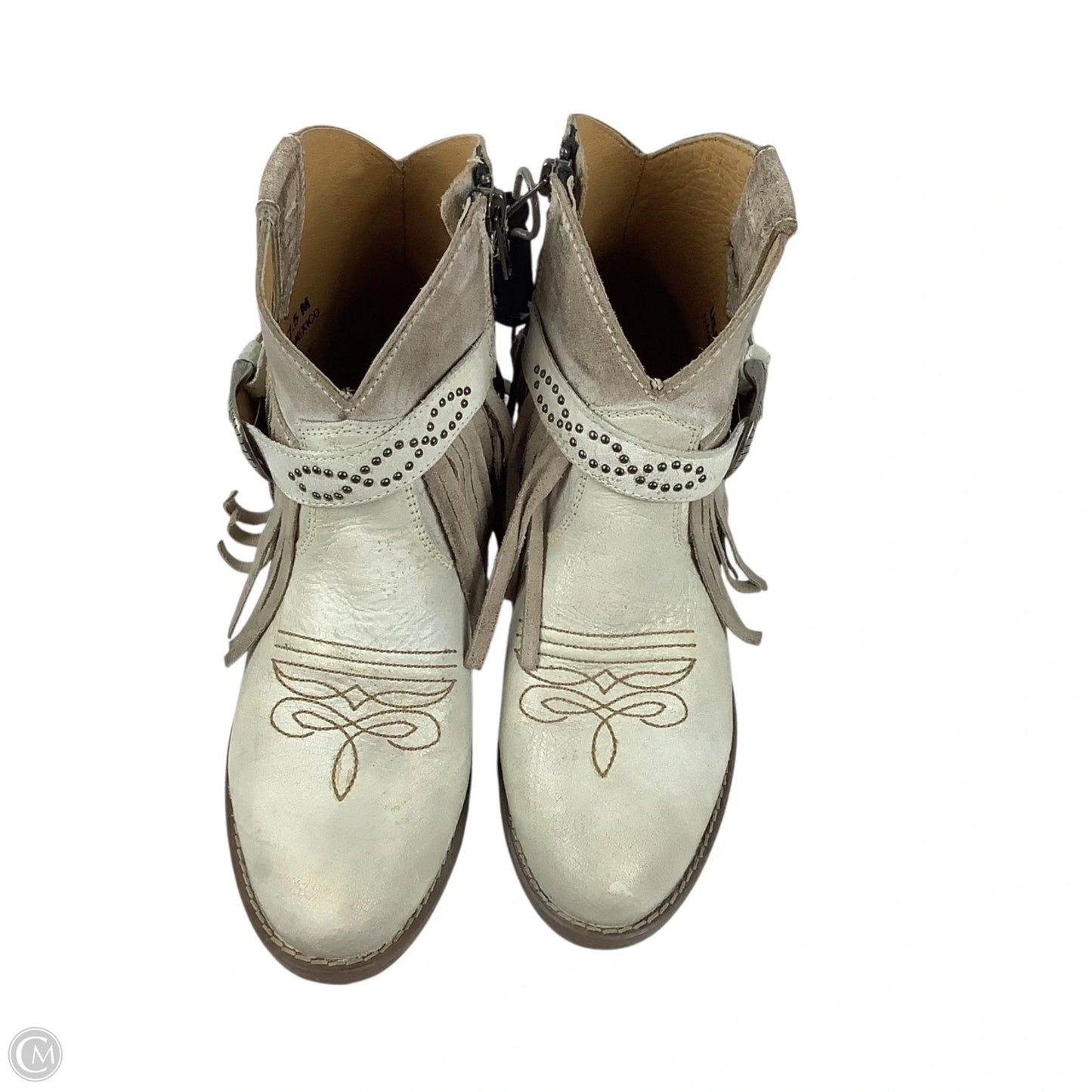 Boots Western By Cmc In Cream, Size: 7.5