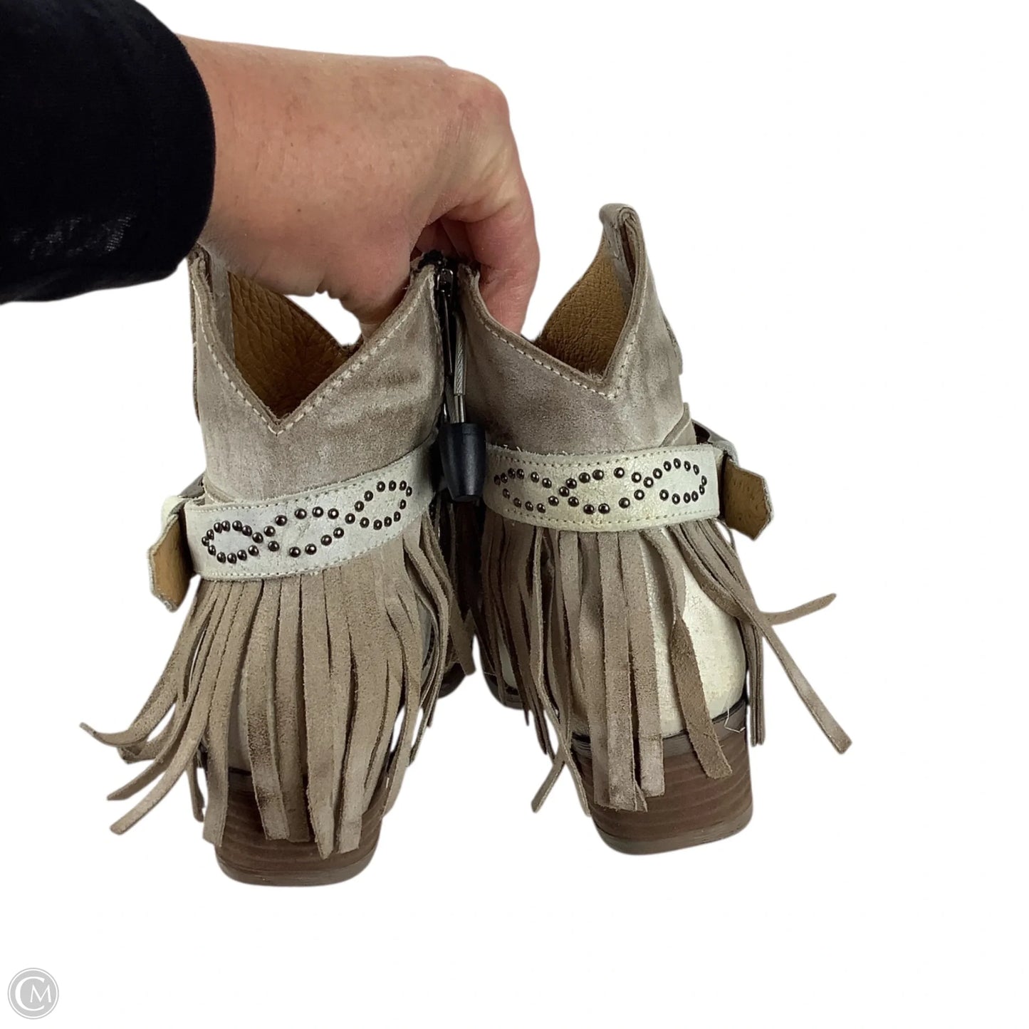 Boots Western By Cmc In Cream, Size: 7.5