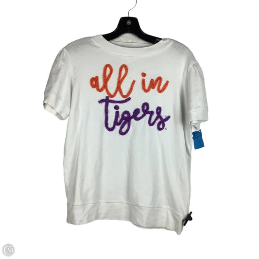 Top Short Sleeve By Cmc In White, Size: L