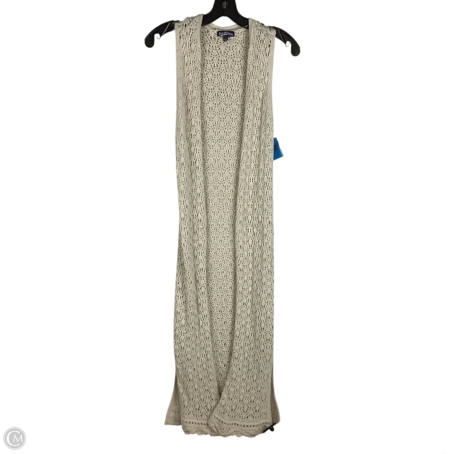 Vest Other By Freshman In Cream, Size: Xs