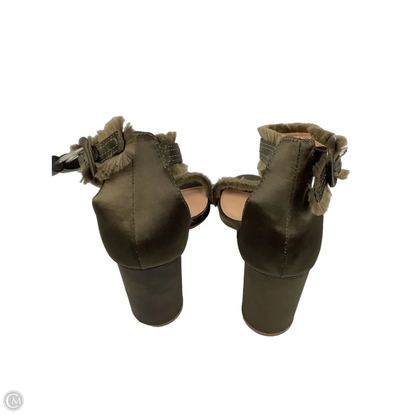Sandals Heels Block By Express In Green, Size: 8