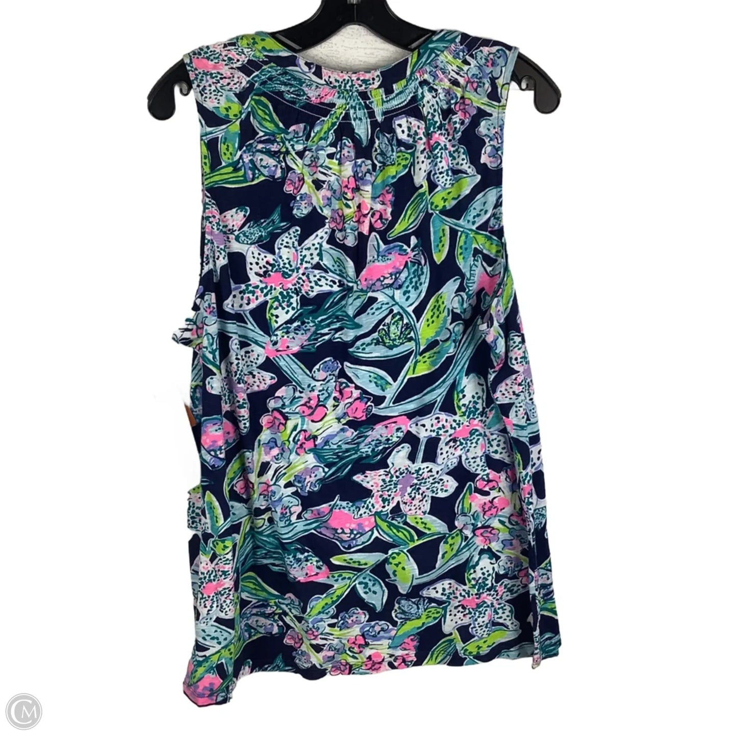 Top Sleeveless Designer By Lilly Pulitzer In Navy, Size: Xl