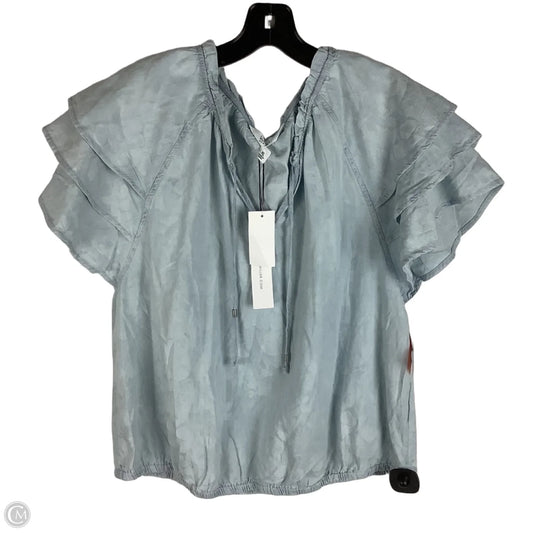 Top Short Sleeve By Nicole Miller In Blue, Size: Xl