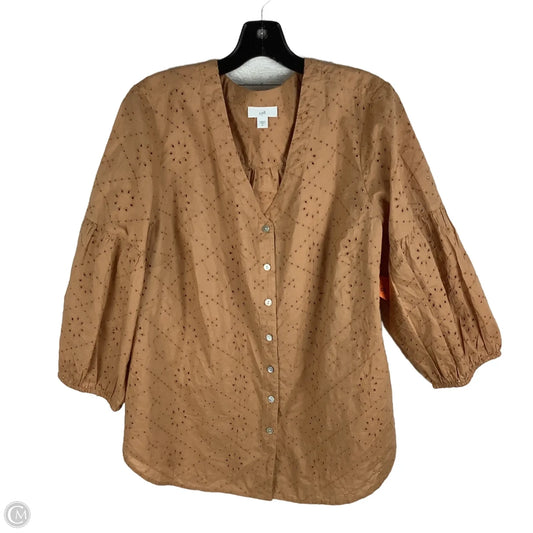 Top Long Sleeve By J. Jill In Brown, Size: Xl