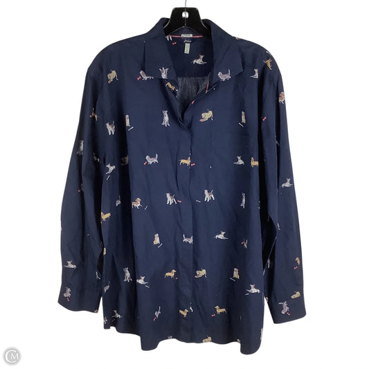 Top Long Sleeve By Joules In Navy, Size: 14