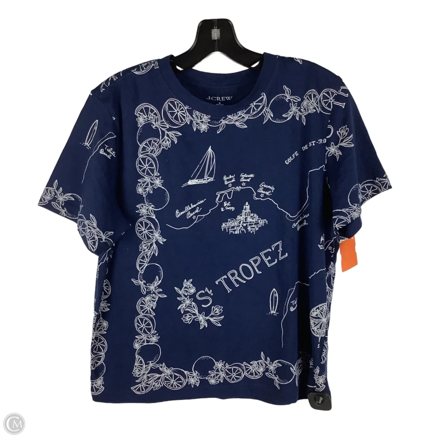 Top Short Sleeve Basic By J. Crew In Navy, Size: S