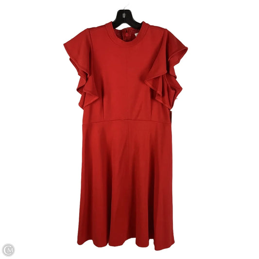 Dress Casual Midi By Maeve In Red, Size: M