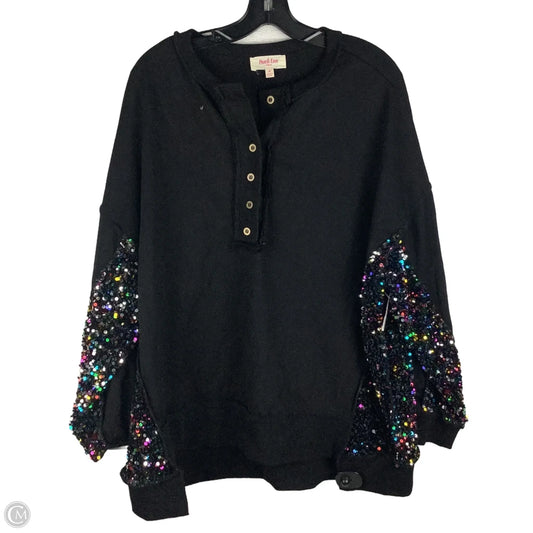 Sweatshirt Crewneck By Peach Love Cream California In Black, Size: M