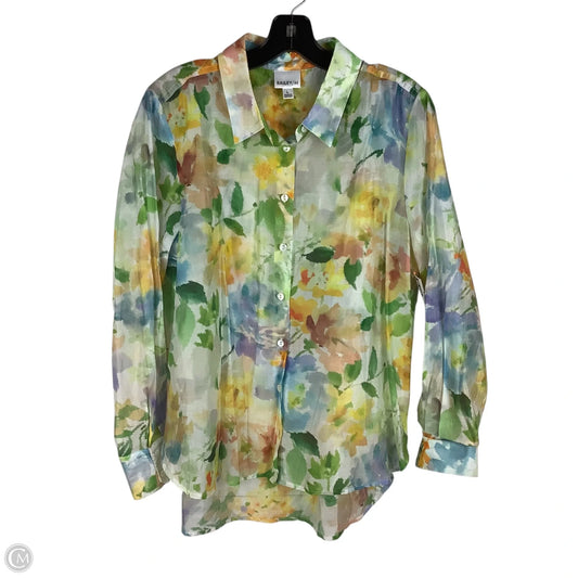Top Long Sleeve By Bailey 44 In Multi-colored, Size: L