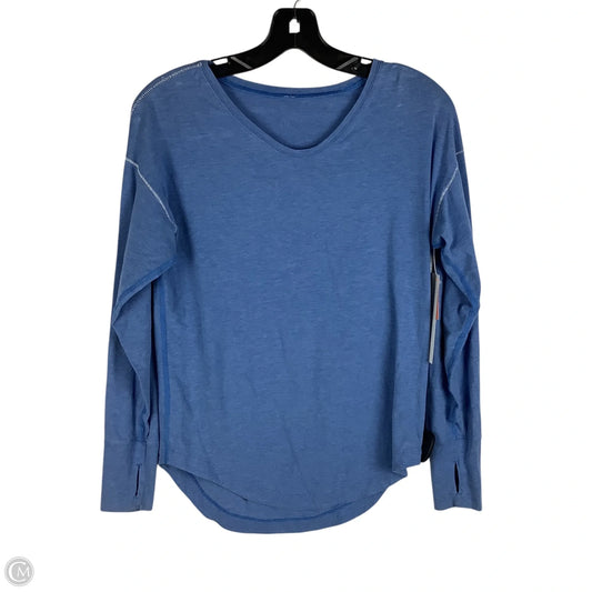 Athletic Top Long Sleeve Crewneck By Lululemon In Blue, Size: Estimated 6