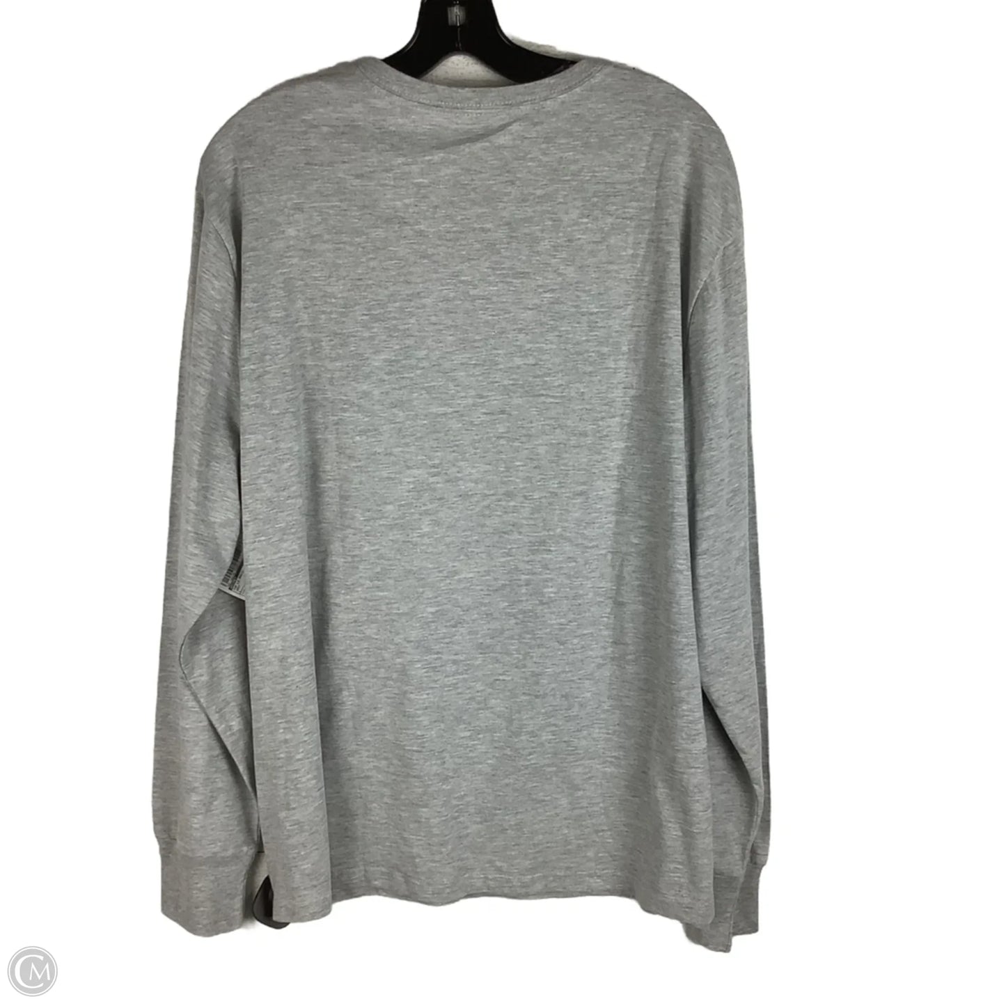 Top Long Sleeve Basic By Disney In Grey, Size: L