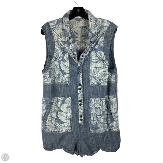 Romper By Urban Outfitters In Blue Denim, Size: L