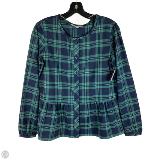 Top Long Sleeve By Southern Tide In Plaid Pattern, Size: S