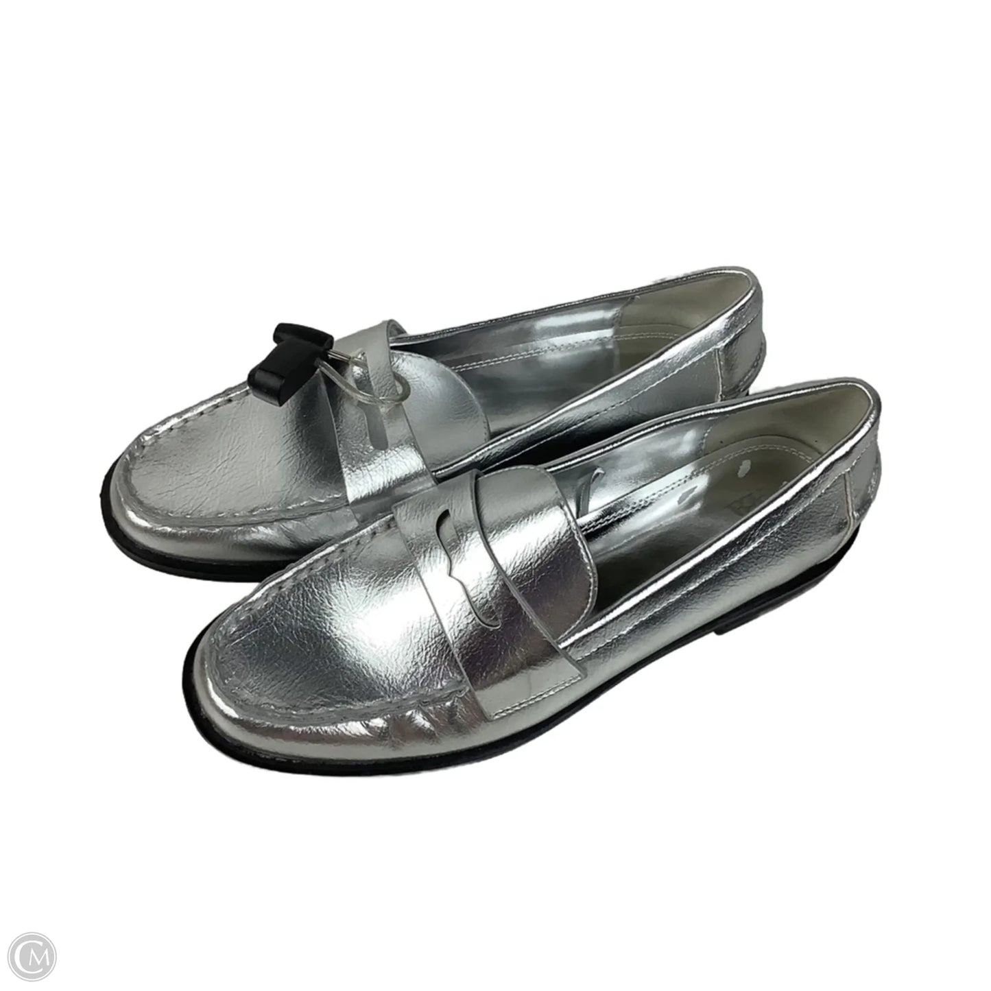 Shoes Flats By Zara In Silver, Size: 37
