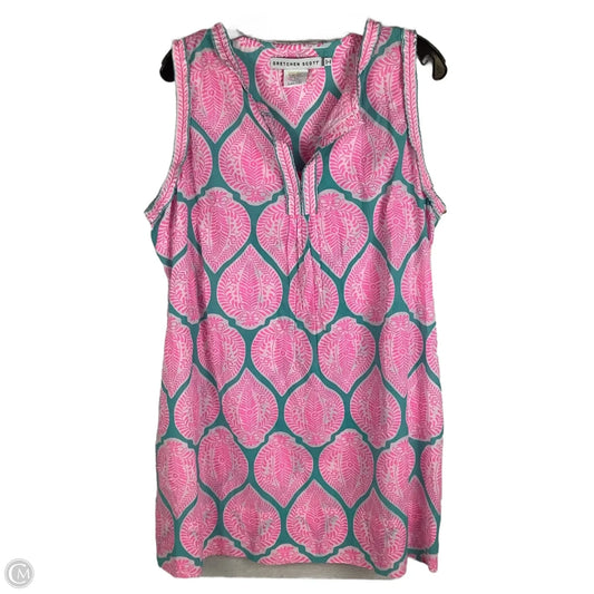 Dress Casual Short By Gretchen Scott In Blue & Pink, Size: Xl (Goddess)
