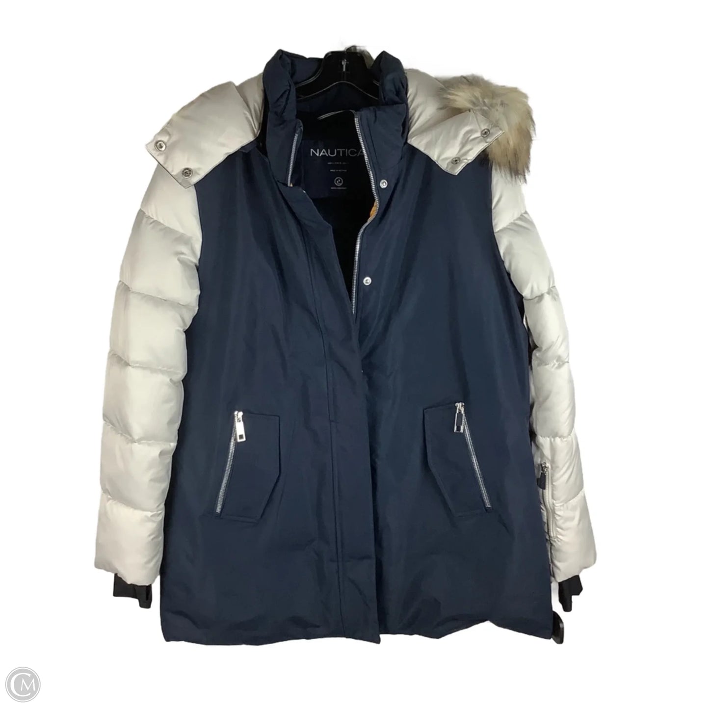 Coat Puffer & Quilted By Nautica In Navy, Size: L