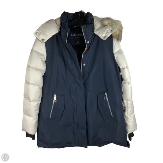 Coat Puffer & Quilted By Nautica In Navy, Size: L