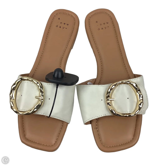 Sandals Flats By A New Day In Cream, Size: 7.5