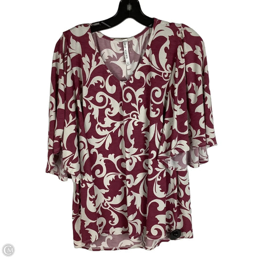 Top Short Sleeve By Dear Scarlett In Purple, Size: Xl