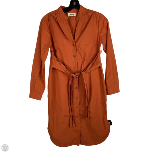 Dress Casual Midi By Cmc In Orange, Size: 2