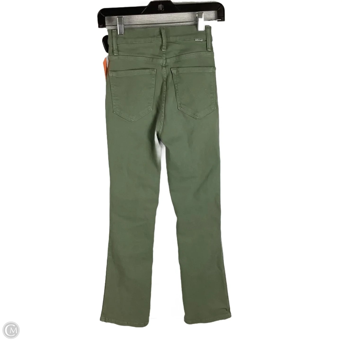 Jeans Straight By Mother In Green Denim, Size: 0 (24)