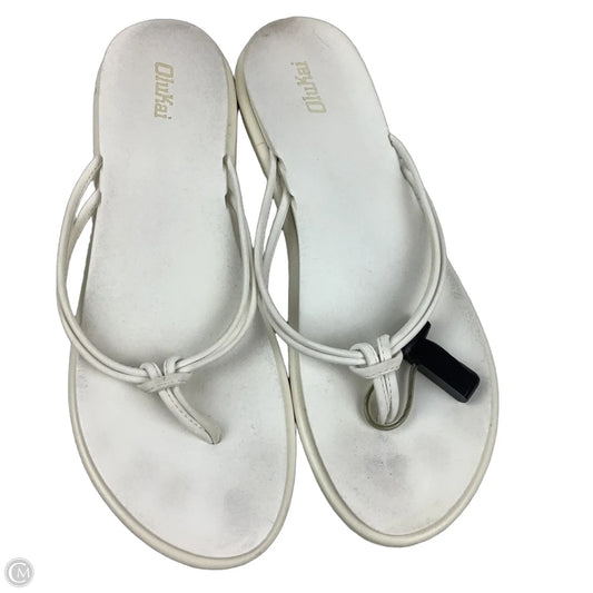 Sandals Flip Flops By Olukai In White, Size: 11